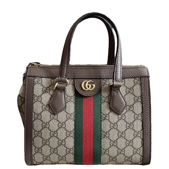 Gucci Ophidia Small Tote Bag used 2 times,the shoulder strap is missing - Picture 3 of 9